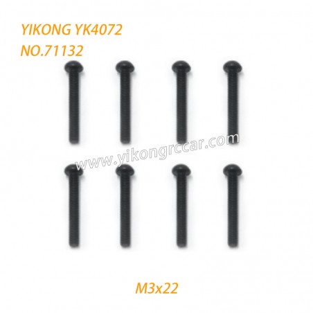 YIKONG YK4072 DF7 RC Short Truck Parts Button Head Screw (M3x22) 71132