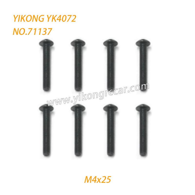 YIKONG YK4072 DF7 RC Short Truck Parts Button Head Screw (M4x25) 71137 YIKONG YK4072 DF7 RC Short Truck Parts Button Head Screw (M4x25) 71137