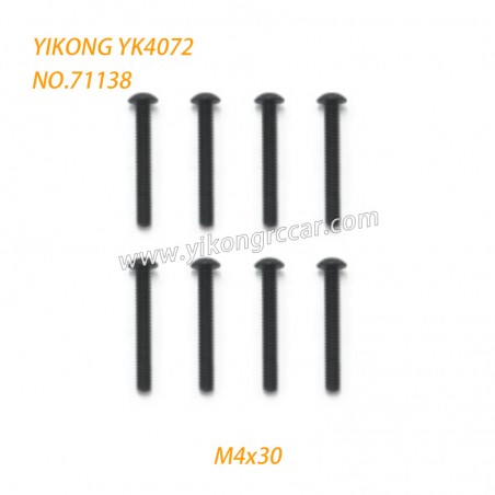 YIKONG YK4072 DF7 RC Short Truck Parts Button Head Screw (M4x30) 71138