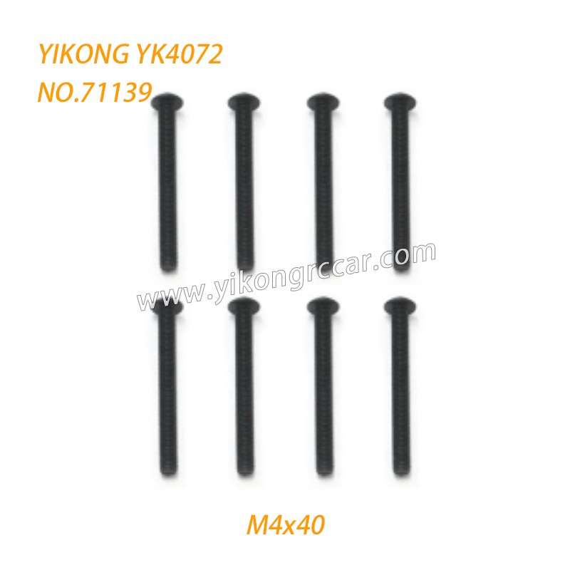 YIKONG YK4072 DF7 RC Short Truck Parts Button Head Screw (M4x40) 71139 YIKONG YK4072 DF7 RC Short Truck Parts Button Head Screw (M4x40) 71139