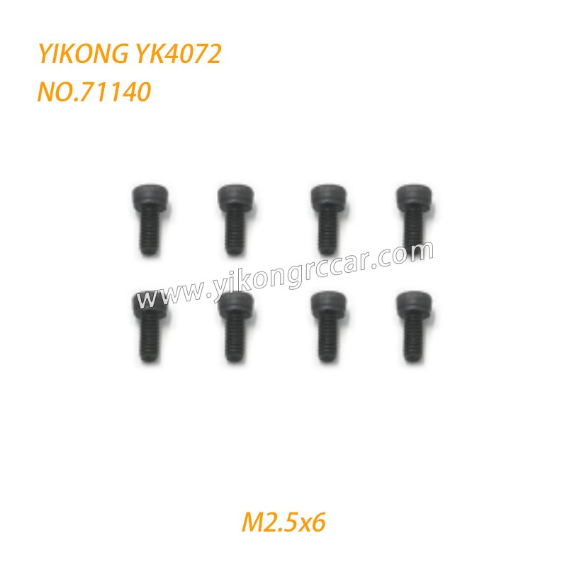 YIKONG YK4072 DF7 RC Short Truck Parts Cap Head Screw (M2.5x6) 71140