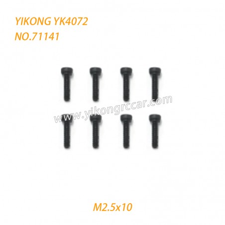 YIKONG YK4072 DF7 RC Short Truck Parts Cap Head Screw (M2.5x10) 71141