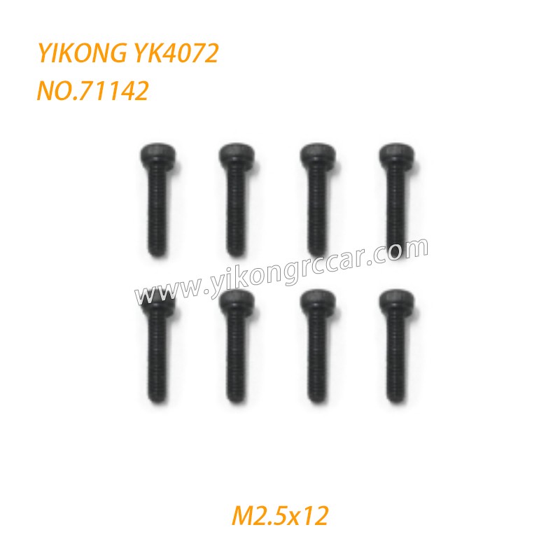 YIKONG YK4072 DF7 RC Short Truck Parts Cap Head Screw (M2.5x12) 71142 YIKONG YK4072 DF7 RC Short Truck Parts Cap Head Screw (M2.5x12) 71142