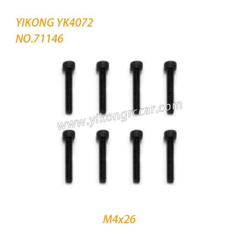 YIKONG YK4072 DF7 RC Short Truck Parts Cap Head Screw (M4x26) 71146 YIKONG YK4072 DF7 RC Short Truck Parts Cap Head Screw (M4x26) 71146