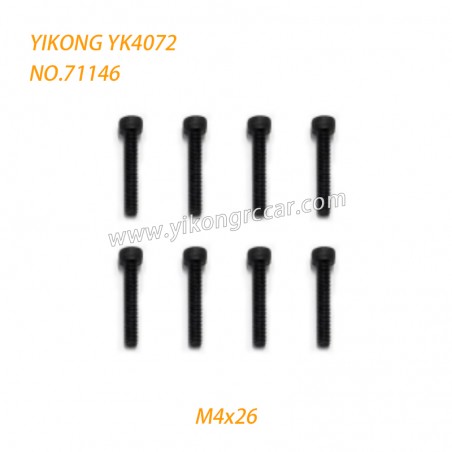 YIKONG YK4072 DF7 RC Short Truck Parts Cap Head Screw (M4x26) 71146