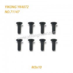YIKONG YK4072 DF7 RC Short Truck Parts Flat Head Screws (M3x10) 71147