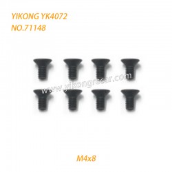 YIKONG YK4072 DF7 RC Short Truck Parts Flat Head Screws (M4x8) 71148