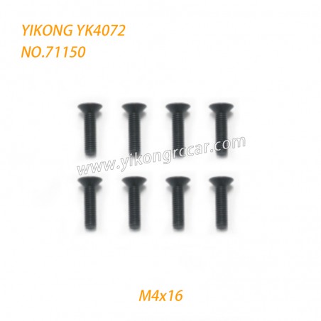 YIKONG YK4072 DF7 RC Short Truck Parts Flat Head Screws (M4x16) 71150