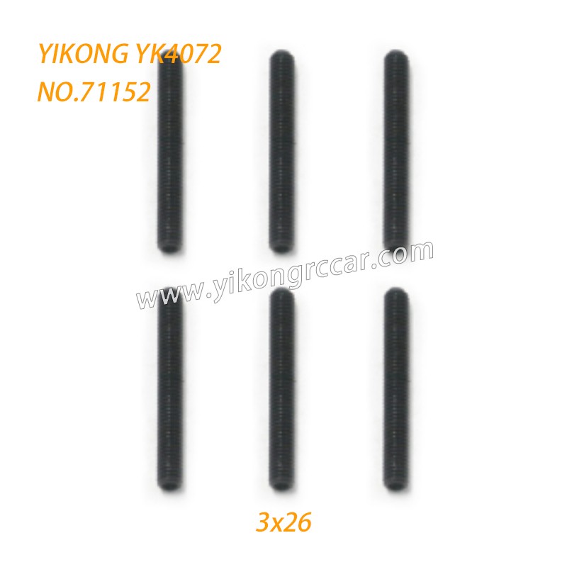 YIKONG YK4072 DF7 RC Short Truck Parts Headless Screws (3x26) 71152 YIKONG YK4072 DF7 RC Short Truck Parts Headless Screws (3x26) 71152
