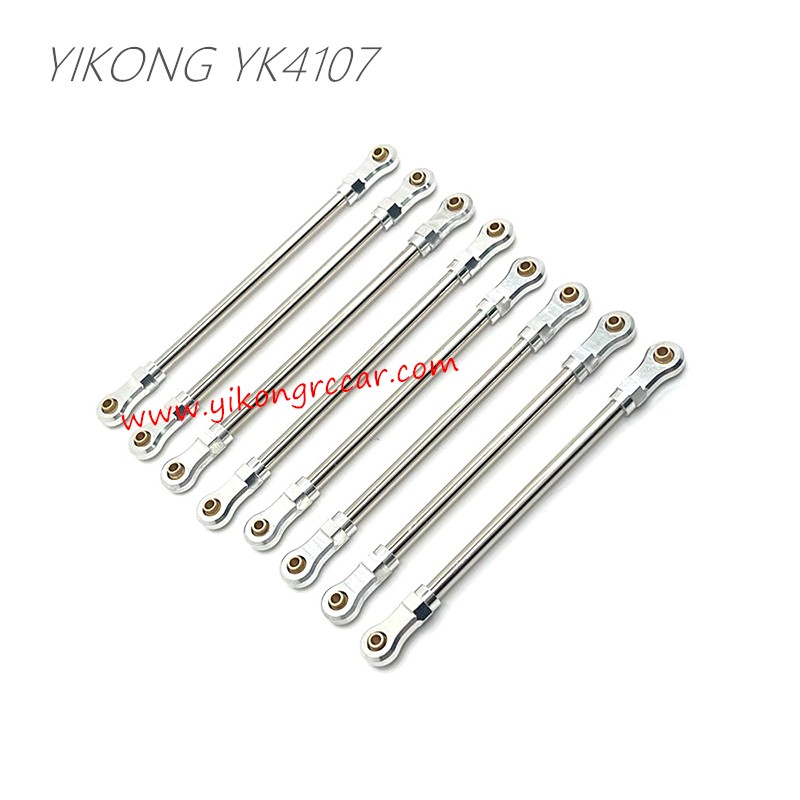 YIKONG YK4107 Upgrade Parts Chassis Adjustable Tie Rods Silver YIKONG YK4107 Upgrade Parts Chassis Adjustable Tie Rods Silver