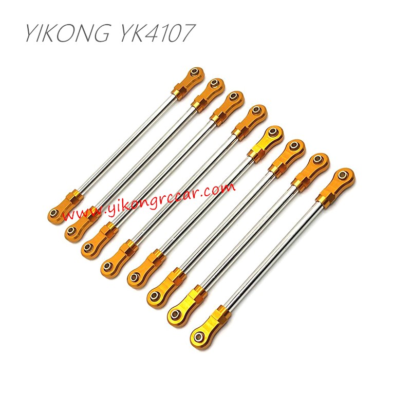 YIKONG YK4107 Upgrade Parts Chassis Adjustable Tie Rods Yellow YIKONG YK4107 Upgrade Parts Chassis Adjustable Tie Rods Yellow