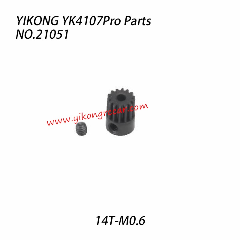YIKONG YK4107Pro Parts Motor Tooth (14T-M0.6) 21051 YIKONG YK4107Pro Parts Motor Tooth (14T-M0.6) 21051