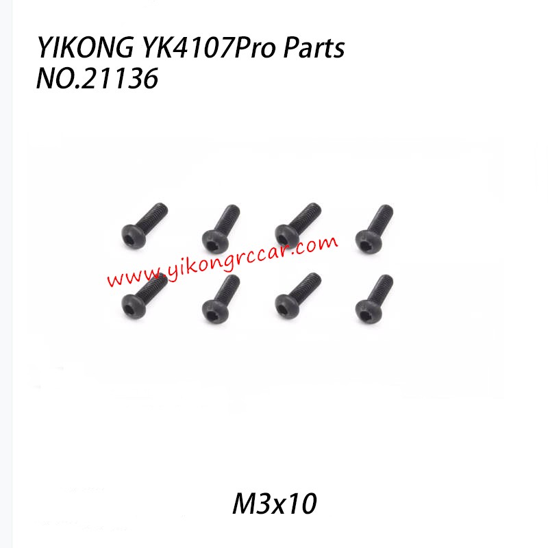 YIKONG YK4107Pro Parts Pan Head Hex Socket Screws (M3x10) 21136 YIKONG YK4107Pro Parts Pan Head Hex Socket Screws (M3x10) 21136