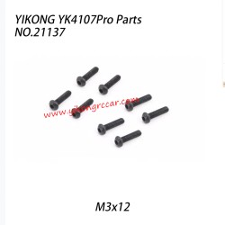 YIKONG YK4107Pro Parts Pan Head Hex Socket Screws (M3x12) 21137