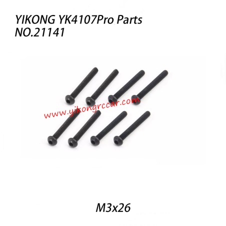 YIKONG YK4107Pro Parts Pan Head Hex Socket Screws (M3x26) 21141