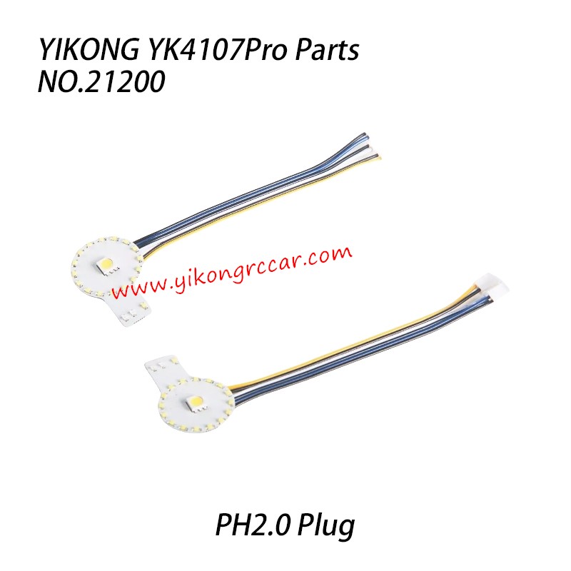 YIKONG YK4107Pro Parts Headlight Board Ph2.0 Plug 21200 YIKONG YK4107Pro Parts Headlight Board Ph2.0 Plug 21200
