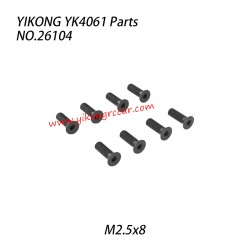 YIKONG YK4061 RC Crawler Parts Flat-head hex socket screw M2.5x8 26104
