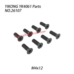 YIKONG YK4061 Parts Flat-head hex socket screw M4x12 26107