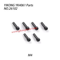 YIKONG YK4061 Parts Longitudinal shaft female threaded cup screw shaft M4 26102