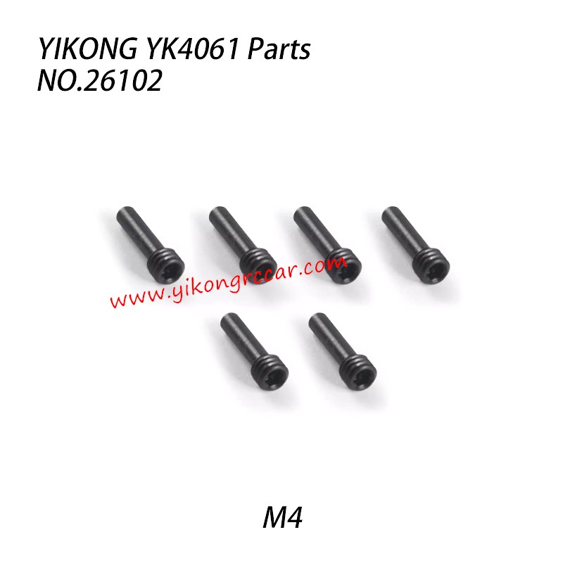 YIKONG YK4061 Parts Longitudinal shaft female threaded cup screw shaft M4 26102 YIKONG YK4061 Parts Longitudinal shaft female threaded cup screw shaft M4 26102