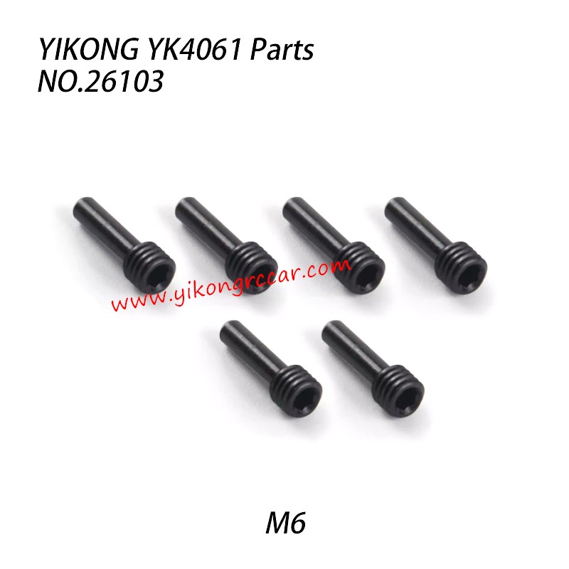 YIKONG YK4061 Parts Longitudinal shaft male threaded cup screw shaft M6 26103 YIKONG YK4061 Parts Longitudinal shaft male threaded cup screw shaft M6 26103