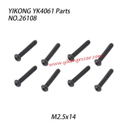 YIKONG YK4061 Parts Pan Head Hex Screw M2.5x14 26108