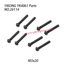 YIKONG YK4061 Parts Pan-head hex socket screw M3x20 26114