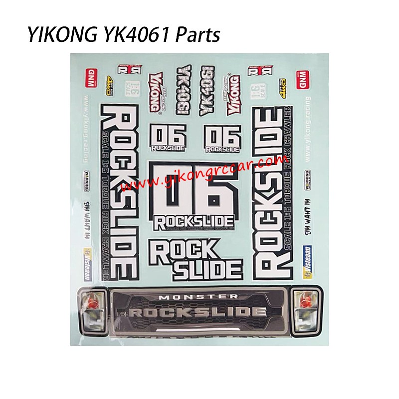 YIKONG YK4061 Parts Stickers