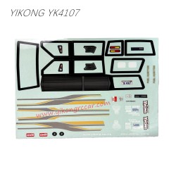 YIKONG YK4107 RC Car Parts Stickers