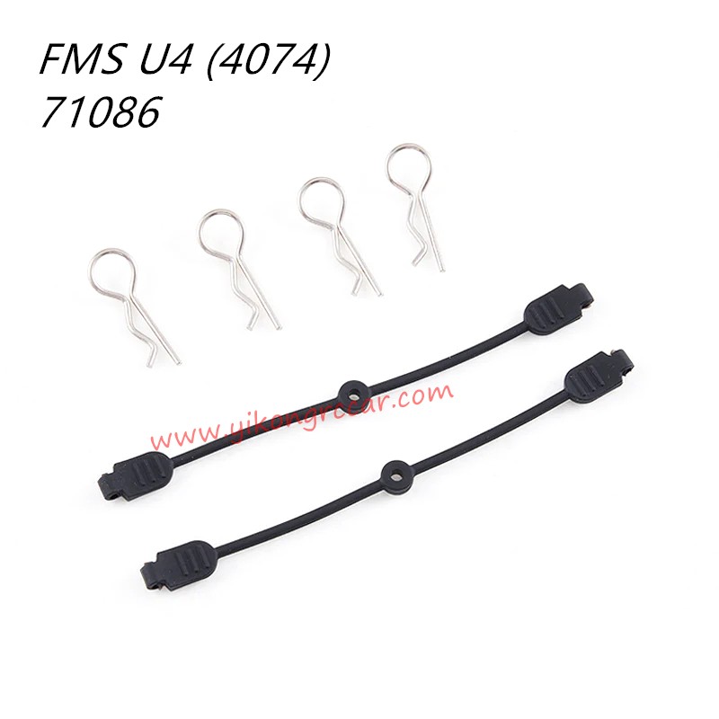 FMS 10702 (4074) RC Truck Parts Body Clip And Rubber Leash APSC71086 FMS 10702 (4074) RC Truck Parts Body Clip And Rubber Leash APSC71086