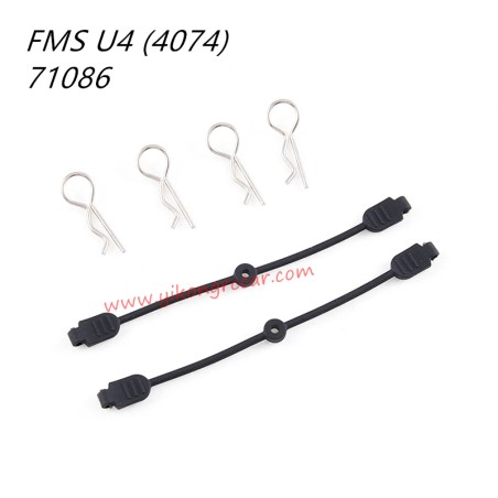 FMS 10702 (4074) RC Truck Parts Body Clip And Rubber Leash APSC71086