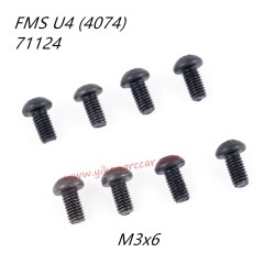 FMS 10702 (4074) RC Truck Parts Button Head Screws M3x6 APSC71124