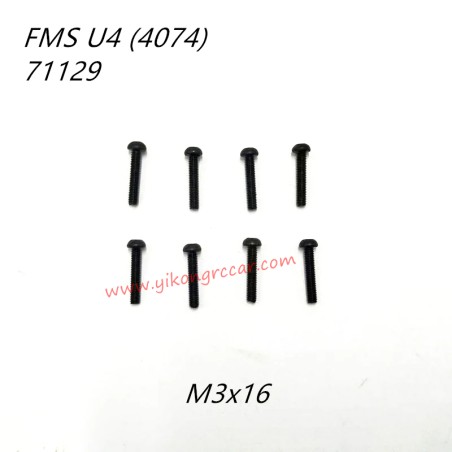FMS 10702 (4074) 1/7 RC Car Parts Button Head Screws M3x16 APSC71129