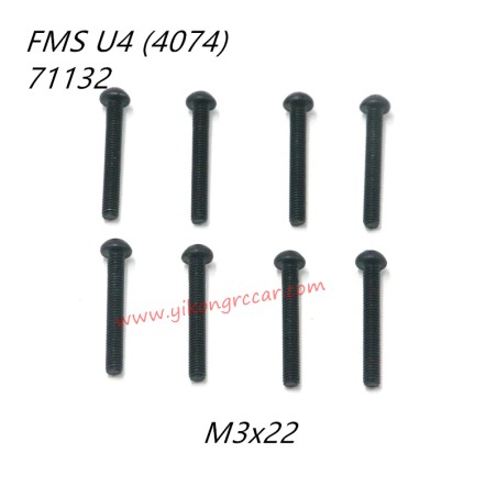 FMS 10702 (4074) 1/7 RC Car Parts Button Head Screws M3x22 APSC71132