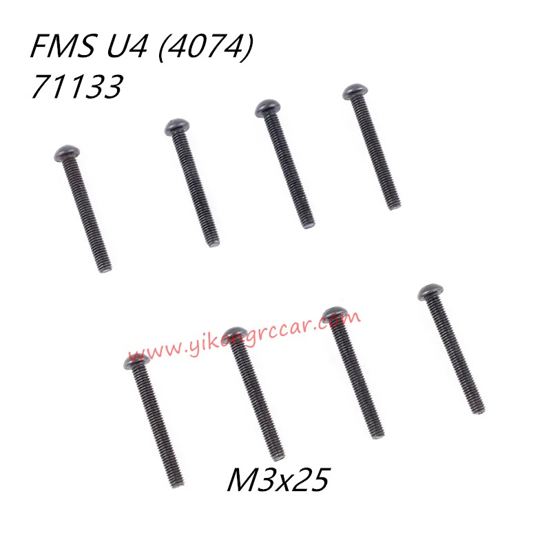 FMS 10702 (4074) 1/7 RC Car Parts Button Head Screws M3x25 APSC71133 FMS 10702 (4074) 1/7 RC Car Parts Button Head Screws M3x25 APSC71133