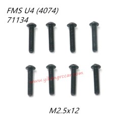 FMS 10702 (4074) 1/7 RC Car Parts Button Head Screws M2.5x12 APSC71134