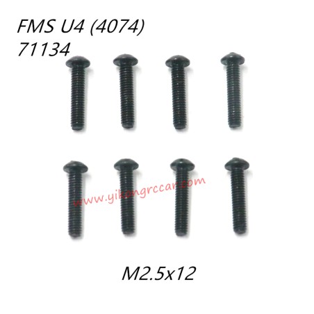 FMS 10702 (4074) 1/7 RC Car Parts Button Head Screws M2.5x12 APSC71134