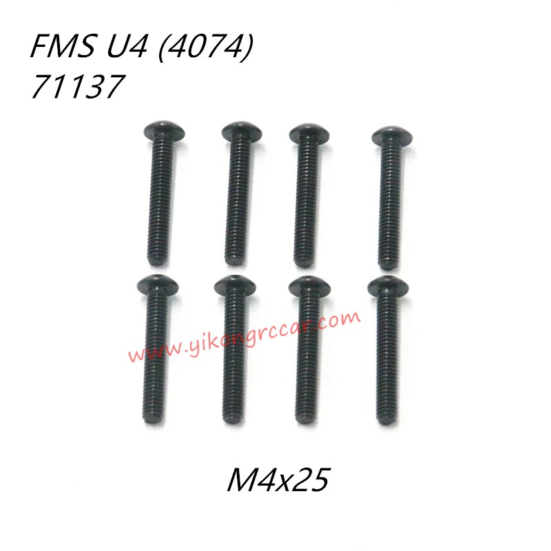FMS 10702 (4074) 1/7 RC Car Parts Button Head Screws M4x25 APSC71137 FMS 10702 (4074) 1/7 RC Car Parts Button Head Screws M4x25 APSC71137