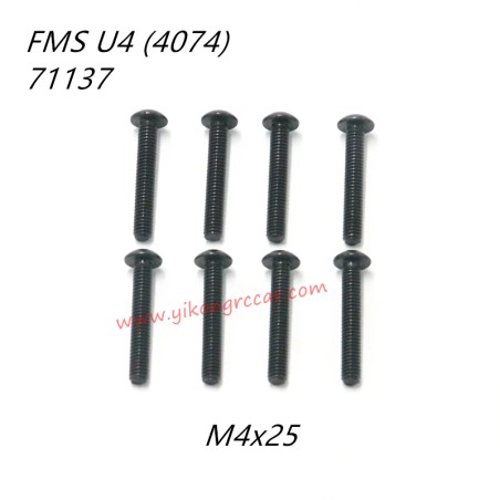 FMS 10702 (4074) 1/7 RC Car Parts Button Head Screws M4x25 APSC71137