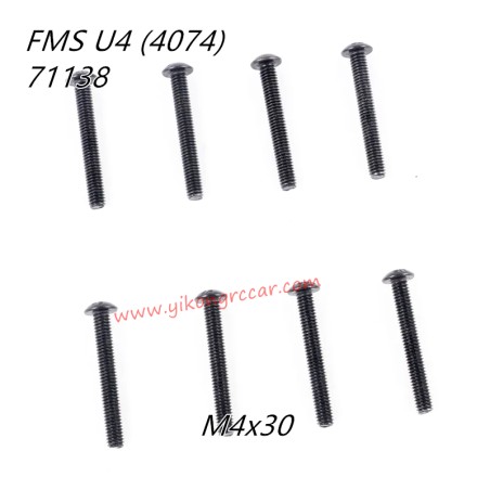 FMS 10702 (4074) 1/7 RC Car Parts Button Head Screws M4x30 APSC71138