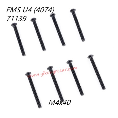 FMS 10702 (4074) 1/7 RC Car Parts Button Head Screws M4x40 APSC71139