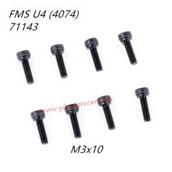 FMS 10702 (4074) 1/7 RC Car Parts Cap Head Screws M3x10 APSC71143