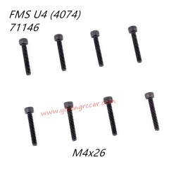 FMS 10702 (4074) 1/7 RC Car Parts Cap Head Screws M4x26 APSC71146