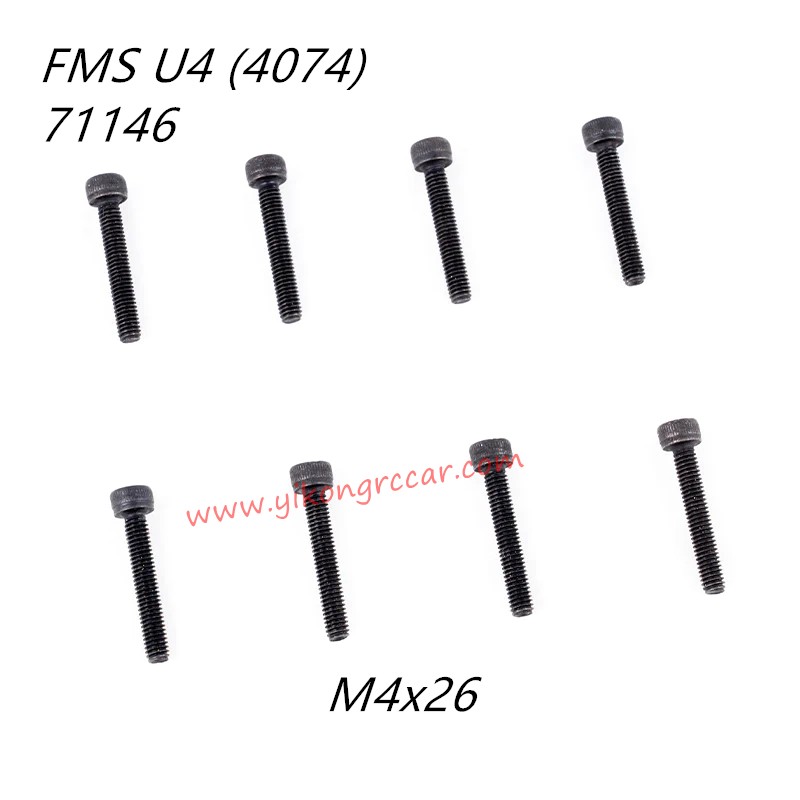 FMS 10702 (4074) 1/7 RC Car Parts Cap Head Screws M4x26 APSC71146 FMS 10702 (4074) 1/7 RC Car Parts Cap Head Screws M4x26 APSC71146