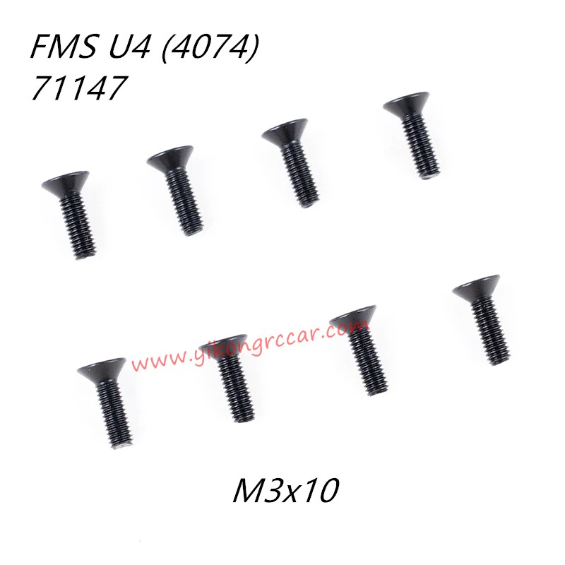 FMS U4 10702 RC Car Parts Flat Head Screws M3x10 APSC71147 FMS U4 10702 RC Car Parts Flat Head Screws M3x10 APSC71147