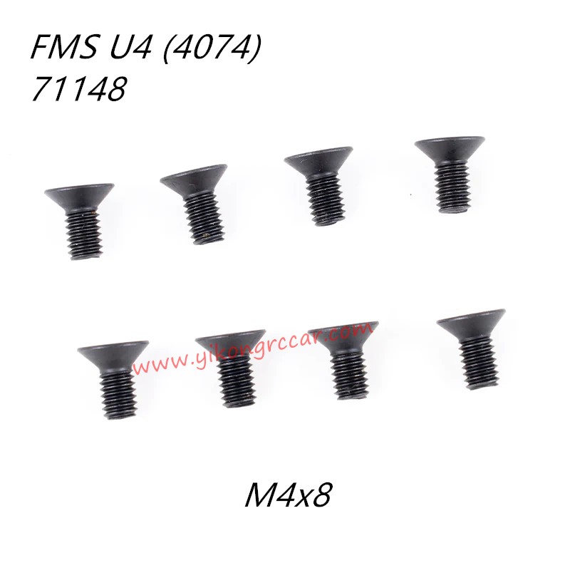 FMS U4 10702 RC Car Parts Flat Head Screws M4x8 APSC71148