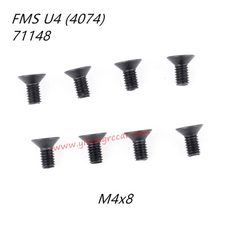 FMS U4 10702 RC Car Parts Flat Head Screws M4x8 APSC71148