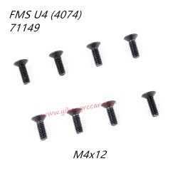 FMS U4 10702 RC Car Parts Flat Head Screws M4x12 APSC71149