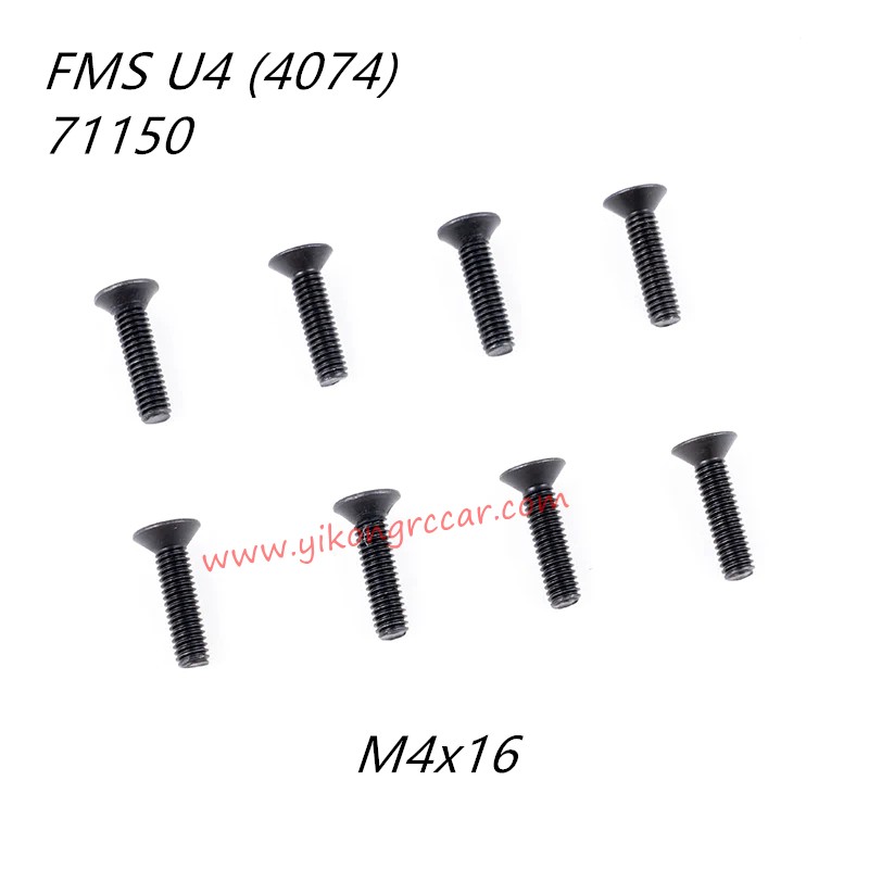 FMS U4 10702 RC Car Parts Flat Head Screws M4x16 APSC71150 FMS U4 10702 RC Car Parts Flat Head Screws M4x16 APSC71150