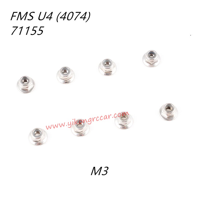 FMS U4 10702 RC Car Parts M3 Flange Lock Nuts APSC71155